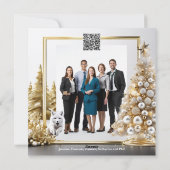 Luxe bedrijf Kerstboom sneeuwvos bos Feestdagenkaart (Achterkant)