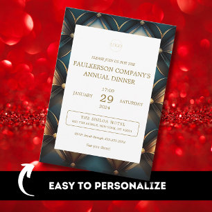 Luxe Bedrijf Zakelijk Jaarlijks diner Kaart