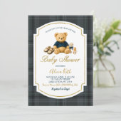 luxe beer babyshower uitnodiging (Staand voorkant)