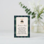 Luxe Beer Plaid Breng een boek Informatiekaartje (Staand voorkant)