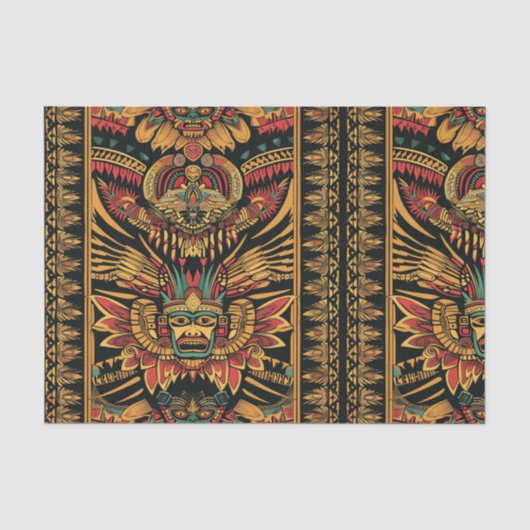 Luxe Beige "Aztec Dream" Wrapping Tissue Pape Tissuepapier (Voorkant)