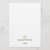 Luxe Beige & Gouden Trouw Trouwkaart Bedankt | Ele Kaart (Achterkant)