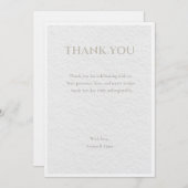 Luxe Beige & Gouden Trouw Trouwkaart Bedankt | Ele Kaart (Voorkant / Achterkant)