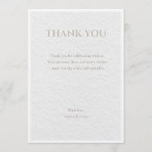 Luxe Beige & Gouden Trouw Trouwkaart Bedankt | Ele Kaart (Voorkant)