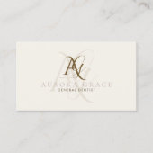 Luxe beige gouden visitekaartje (Voorkant)