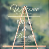 Luxe Beige Script Naam Welkom Acryl Bord (Neutraal)