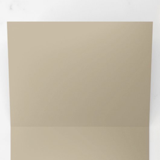 Luxe Beige Trouwdriehoek Uitnodiging (Binnenzijde eerst)