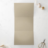 Luxe Beige Trouwdriehoek Uitnodiging (Binnen)