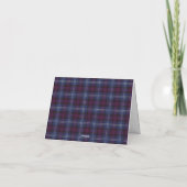 Luxe beren plaid boog babyshower  bedankkaart (Achterkant)