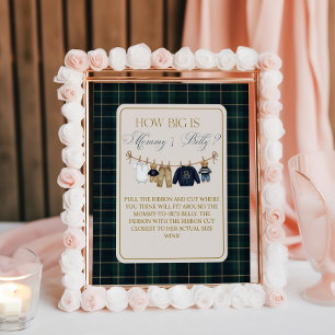 Luxe berenruit baby shower mama buik spel poster