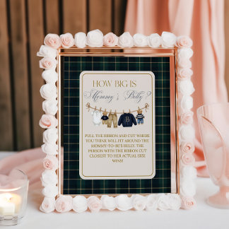 Luxe berenruit baby shower mama buik spel poster