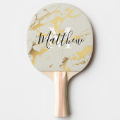 Luxe & Beroep Goud Metallic Ping Pong Paddle Tafeltennisbatje (Voorkant)