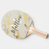 Luxe & Beroep Goud Metallic Ping Pong Paddle Tafeltennisbatje (Zijkant)