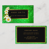 Luxe Best Popular Green Gold Glitter Visitekaartje (Voorkant / Achterkant)