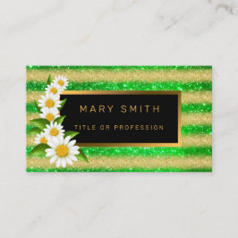 Luxe Best Popular Green Gold Glitter Visitekaartje