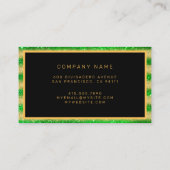 Luxe Best Popular Green Gold Glitter Visitekaartje (Achterkant)