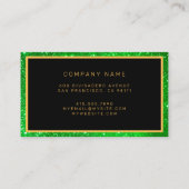 Luxe Best Popular Green Gold Glitter Visitekaartje (Achterkant)