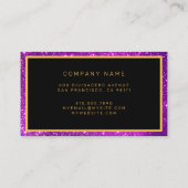 Luxe Best Popular Paars Gold Glitter Visitekaartje (Achterkant)