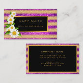 Luxe Best Popular Paars Gold Glitter Visitekaartje (Voorkant / Achterkant)