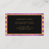 Luxe Best Popular Paars Gold Glitter Visitekaartje (Achterkant)