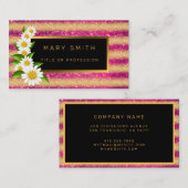 Luxe Best Popular Pink Gold Glitter Visitekaartje (Voorkant / Achterkant)