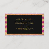 Luxe Best Popular Pink Gold Glitter Visitekaartje (Achterkant)
