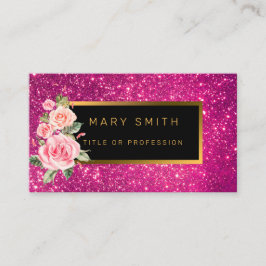Luxe Best Popular Pink Gold Glitter Visitekaartje