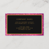 Luxe Best Popular Pink Gold Glitter Visitekaartje (Achterkant)