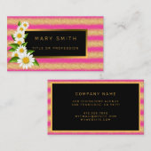 Luxe Best Popular Pink Gold Glitter Visitekaartje (Voorkant / Achterkant)