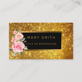 Luxe beste populaire goudglitter visitekaartje