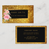 Luxe beste populaire goudglitter visitekaartje (Voorkant / Achterkant)