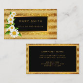 Luxe beste populaire goudglitter visitekaartje (Voorkant / Achterkant)