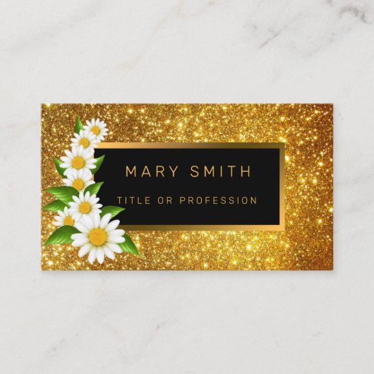 Luxe beste populaire goudglitter visitekaartje (Voorkant)
