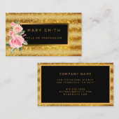 Luxe beste populaire goudglitter visitekaartje (Voorkant / Achterkant)