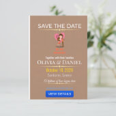 Luxe Bestemming Trouw Save The Date (Staand voorkant)