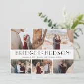 Luxe bewerkbare collage Kleur Save The Date kaart (Staand voorkant)