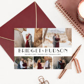 Luxe bewerkbare kleur voor Collage Opslaan Datum K Bedankkaart