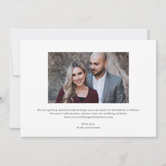 Luxe bewerkbare kleur voor Collage Opslaan Datum K Kaart (Achterkant)