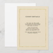 Luxe Bisque met Faux Gold | Details gastsysteem Kaart (Voorkant / Achterkant)