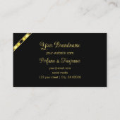 Luxe Black en Gold Chic met Photo Professional Visitekaartje (Achterkant)