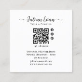 Luxe Black en Gold Eye wimper Vierkante Visitekaartje (Achterkant)