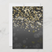LUXE BLACK GOLD BIRTHDAY INVITATIE KAART (Achterkant)