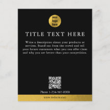 Luxe Black Gold Business Logo Marketing QR-code