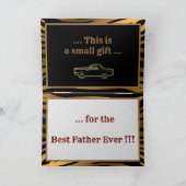 Luxe Black Gold Father Day Bedankkaart (Binnen)