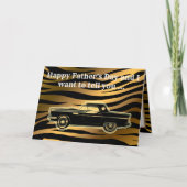 Luxe Black Gold Father Day Bedankkaart (Voorkant)