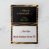 Luxe Black Gold Father Day Bedankkaart (Binnen)