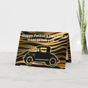 Luxe Black Gold Father Day Bedankkaart