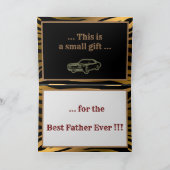 Luxe Black Gold Father Day Bedankkaart (Binnen)