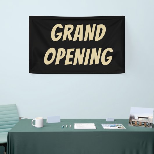 Luxe Black & Gold GRAND OPENING Banner – Elegant (Beurs)
