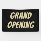 Luxe Black & Gold GRAND OPENING Banner – Elegant (Horizontaal)